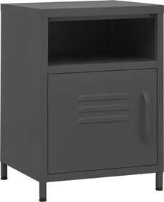 vidaXL Κομοδίνο Ανθρακί 35 x 35 x 51 εκ. από Ατσάλι
