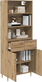 vidaXL Highboard Artisan Oak 69,5 x 34 x 180 εκ. Επεξεργασμένο ξύλο