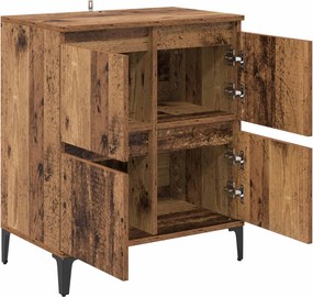 vidaXL Πλαϊνό γραφείο Παλιό Ξύλο 60 x 35 x 70 cm
