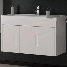 Έπιπλο Μπάνιου Πάγκος Με Νιπτήρα Ada 100 S3BADA100WHM 100x45x55/100×45cm White Κεραμικό,Mdf