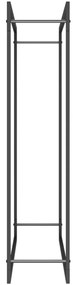 vidaXL Ραφιέρα Καυσόξυλων Ματ Μαύρο 110x28x116 εκ. Ατσάλι