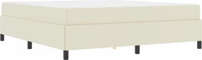 vidaXL Σκελετός Κρεβατιού με στρώμα Κρεμ 180 x 200 cm ύφασμα