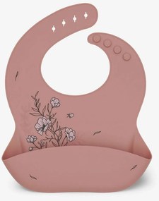 Σαλιάρα Σιλικόνης 6+ Μηνών (23.5x23.5) Kikka Boo Flora Blush