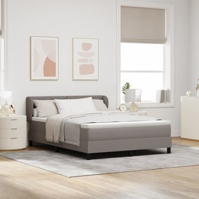 vidaXL Κρεβάτι με Στρώμα Ταπέ Μπεζ 160x200 εκ Υφάσματος
