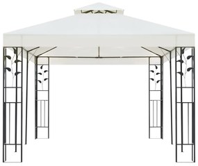 vidaXL Κιόσκι με Διπλή Οροφή Λευκό 6 x 3 μ. από Ατσάλι