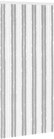 vidaXL Κουρτίνα εντόμων Chenille Γκρι και Λευκό 90 x 200 cm 100% PP
