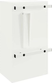 vidaXL γραμματοκιβώτιο με αποθήκευση Λευκό 30 x 20 x 55 εκ. Ατσάλι