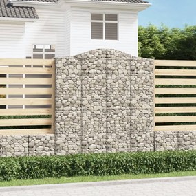 vidaXL Συρματοκιβώτια Τοξωτά 5 τεμ. 200x30x220/240 εκ. Γαλβαν. Ατσάλι