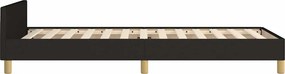 vidaXL Σκελετός Κρεβατιού Χωρίς Στρώμα Μαύρο 100x200 εκ. Υφασμάτινο