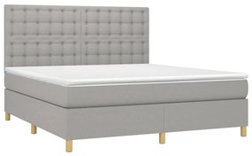 ΚΡΕΒΑΤΙ BOXSPRING ΜΕ ΣΤΡΩΜΑ ΑΝΟΙΧΤΟ ΓΚΡΙ 180X200 ΕΚ. ΥΦΑΣΜΑΤΙΝΟ 3142673