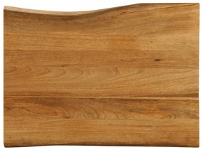 vidaXL Επιφάνεια Τραπεζιού 80x60x3,8 εκ. Live Edge Μασίφ Ξύλο Μάνγκο