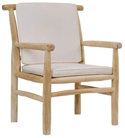 Πολυθρόνα Utopia-1S 72 x 67 x 92, Χρώμα: Φυσικό, Υλικό: TEAK