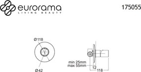 Eurorama Res Pro 175055 Chrome - Μικτης εντοιχισμου 1 εξοδου