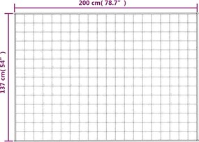 vidaXL Κουβέρτα Βαρύτητας Γκρι 137 x 200 εκ. 10 κ. Υφασμάτινη