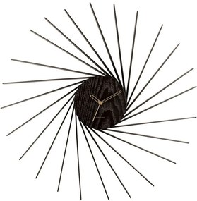 Ρολόι Τοίχου Helix KA5890BK Φ68x6,5cm Black Karlsson Wood
