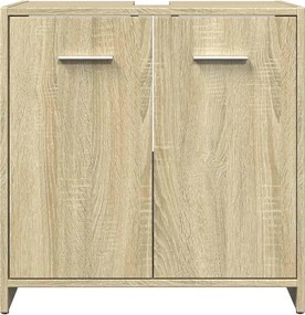 vidaXL Ντουλάπι Νιπτήρα Μπάνιου Sonoma Δρυς 60x33x60 εκ. Επεξ. Ξύλο