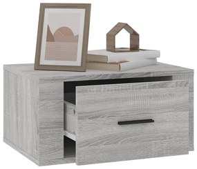 vidaXL Κομοδίνα Επιτοίχια 2 τεμ. Γκρι Sonoma 50x36x25 εκ.