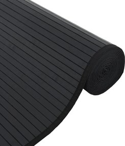 vidaXL Χαλί Ορθογώνιο Μαύρο 70 x 400 εκ. Μπαμπού