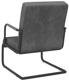 Καρέκλα «Πρόβολος» Σκούρο Γκρι Βελούδινη - Γκρι
