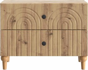 vidaXL Κομοδίνο Artisan Δρυς 62 x 34,5 x 48 εκ Επεξεργασμένο Ξύλο