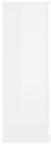 vidaXL Ντουλάπι Γυαλ. Λευκό 60x35,5x103,5 εκ. από Επεξεργασμένο Ξύλο