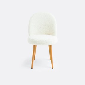 Καρέκλα με ύφασμα μπουκλέ, Ines