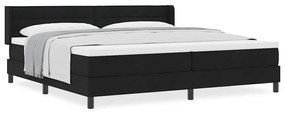 vidaXL Κρεβάτι box spring με στρώμα με στρώμα Μαύρο 200 x 200 cm