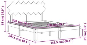 ΠΛΑΙΣΙΟ ΚΡΕΒΑΤΙΟΥ ΜΕ ΚΕΦΑΛΑΡΙ ΛΕΥΚΟ ΜΑΣΙΦ ΞΥΛΟ KING SIZE 3193732