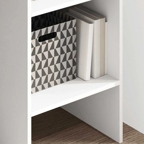 vidaXL Βιβλιοθήκη Λευκή 40 x 35 x 180 εκ. από Επεξ. Ξύλο