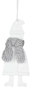 Στολίδι Χριστουγεννιάτικο Winter Friends Santa RD0092140 4,5x10,5cm White-Grey Raeder