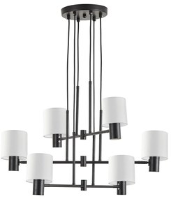 SE21-BL-100-SH1 ADEPT BLACK PENDANT WHITE SHADE+ HOMELIGHTING 77-8295