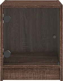vidaXL Bedside Cabinet 2 τμχ. Brown Oak Medium-sized