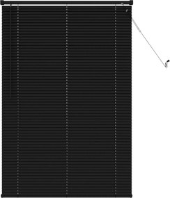 vidaXL Βενετσιάνικη Σκίαση Μαύρο 150 x 80 cm 25 mm PVC