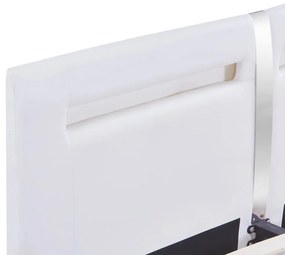 Πλαίσιο Κρεβατιού με LED Λευκό 180x200 εκ. από Συνθετικό Δέρμα - Λευκό