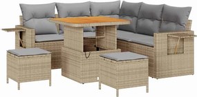 vidaXL Σετ Καναπέ Κήπου 9 τεμ. 6-Αριθμός καθισμάτων