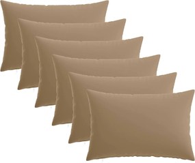 vidaXL Κάλυμμα Μαξιλαριού 6 τμχ. HEERLEN Taupe 30 x 50 cm Πολυεστέρας