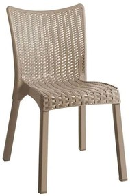 Καρέκλα Στοιβαζόμενη Doret Ε3803,1 50x55x83cm Cappuccino