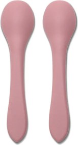SILICONE SPOONS 2PCS NATURAL DEEP PINK