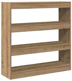 vidaXL Βιβλιοθήκη artisan δρυς 100 x 30 x 103 εκ. Επεξεργασμένο ξύλο