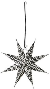 Αστέρι Κρεμαστό Μαύρο-Λευκό Ρίγες Χαρτί Βαμβάκι Μαγνήτης Φ20cm Uni Star S 760-403-03 Affari of Sweden 760-403-03