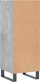 vidaXL Ντουλάπι Γκρι Σκυροδέματος 34,5x32,5x90 εκ. Επεξεργασμένο Ξύλο