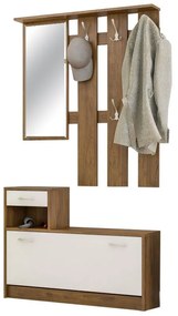 Έπιπλο Εισόδου Jamie 173-000022 100x27,5x187cm Walnut-White Particle Board, Melamine
