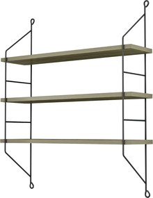 ΡΑΦΙΕΡΑ ΤΟΙΧΟΥ ACHALA ΜΕΛΑΜΙΝΗΣ HM9185.12 OLIVE GREY 60x15x68Y εκ.