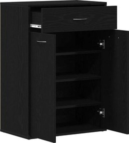 vidaXL Ράφι Παπουτσιών 60 x 35 x 84 εκ. Επεξεργασμένο Ξύλο Μαύρη Οξυά