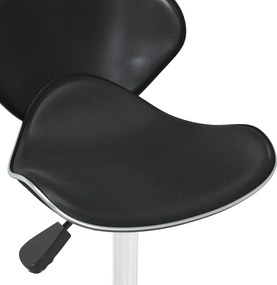 vidaXL Καρέκλα Τραπεζαρίας Μαύρη από Συνθετικό Δέρμα