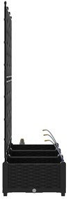 vidaXL Ζαρντινιέρες κήπου Μαύρο 120 x 40 x 126 cm Ατσάλι
