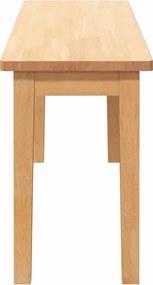 Πάγκος vidaXL 110 cm μασίφ ξύλο καουτσούκ