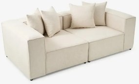 Stewehome Διθέσιος Καναπές Σαλονιού 2τμχ λευκό 220x110x70 cm