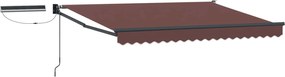 vidaXL Ηλεκτρικό Αναδιπλούμενο Σκίαστρο Καφέ 3 x 2 m