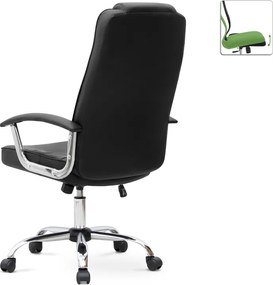 Καρέκλα γραφείου διευθυντική Arial Megapap από τεχνόδερμα χρώμα μαύρο 62x63x112/122εκ.